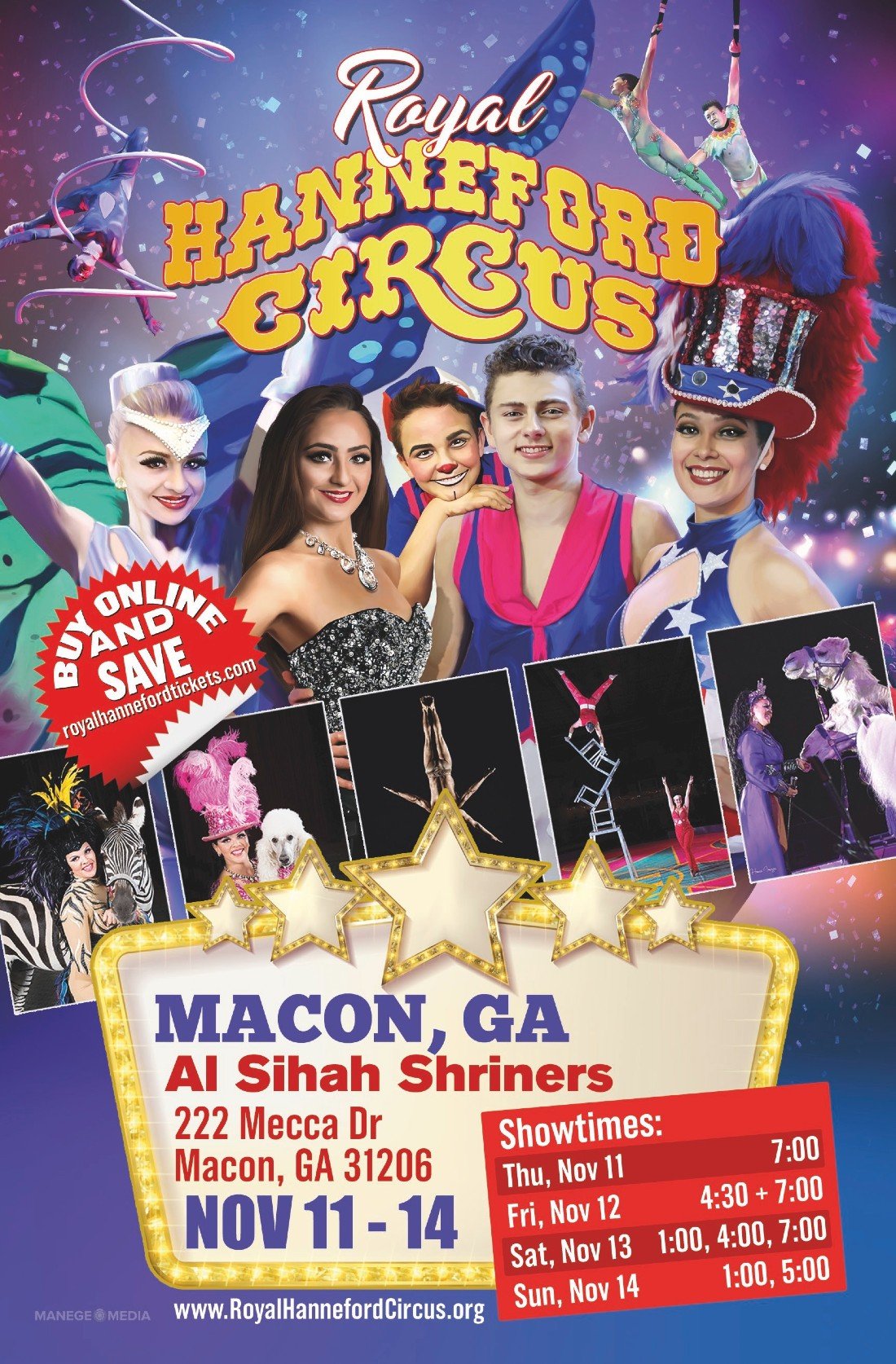 Royal Hanneford Circus presents the Al Sihah Shrine Circus.