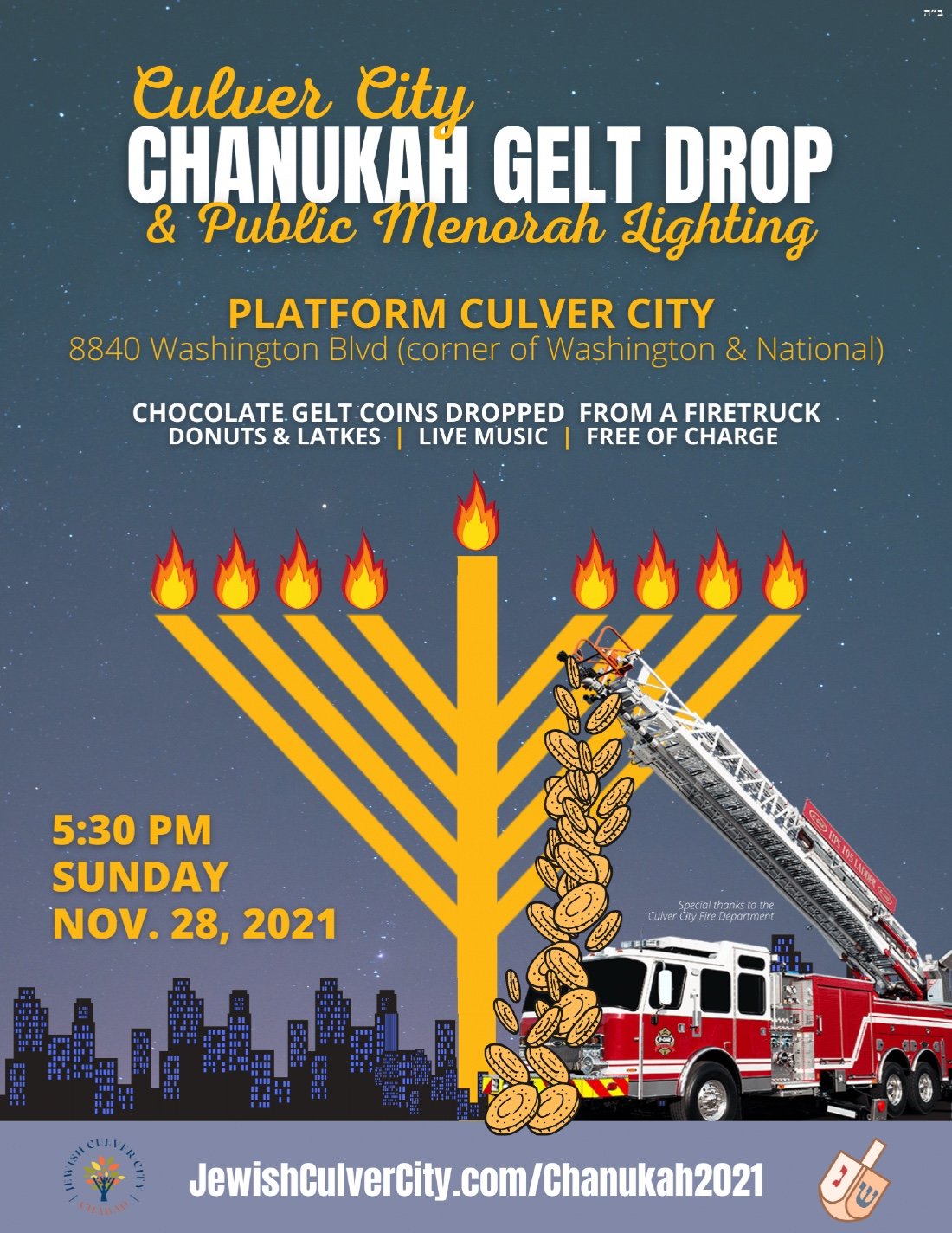 Menorah Lighting At Platform Mall Platform Park Culver City CA 