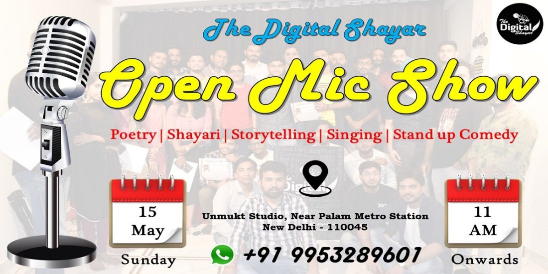 Poetry, Singing and Storytelling Open Mic Event Delhi The Digital