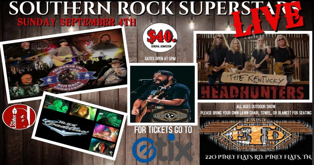 Southern Rock Superstars Confederate Railroad and Kentucky Headhunters