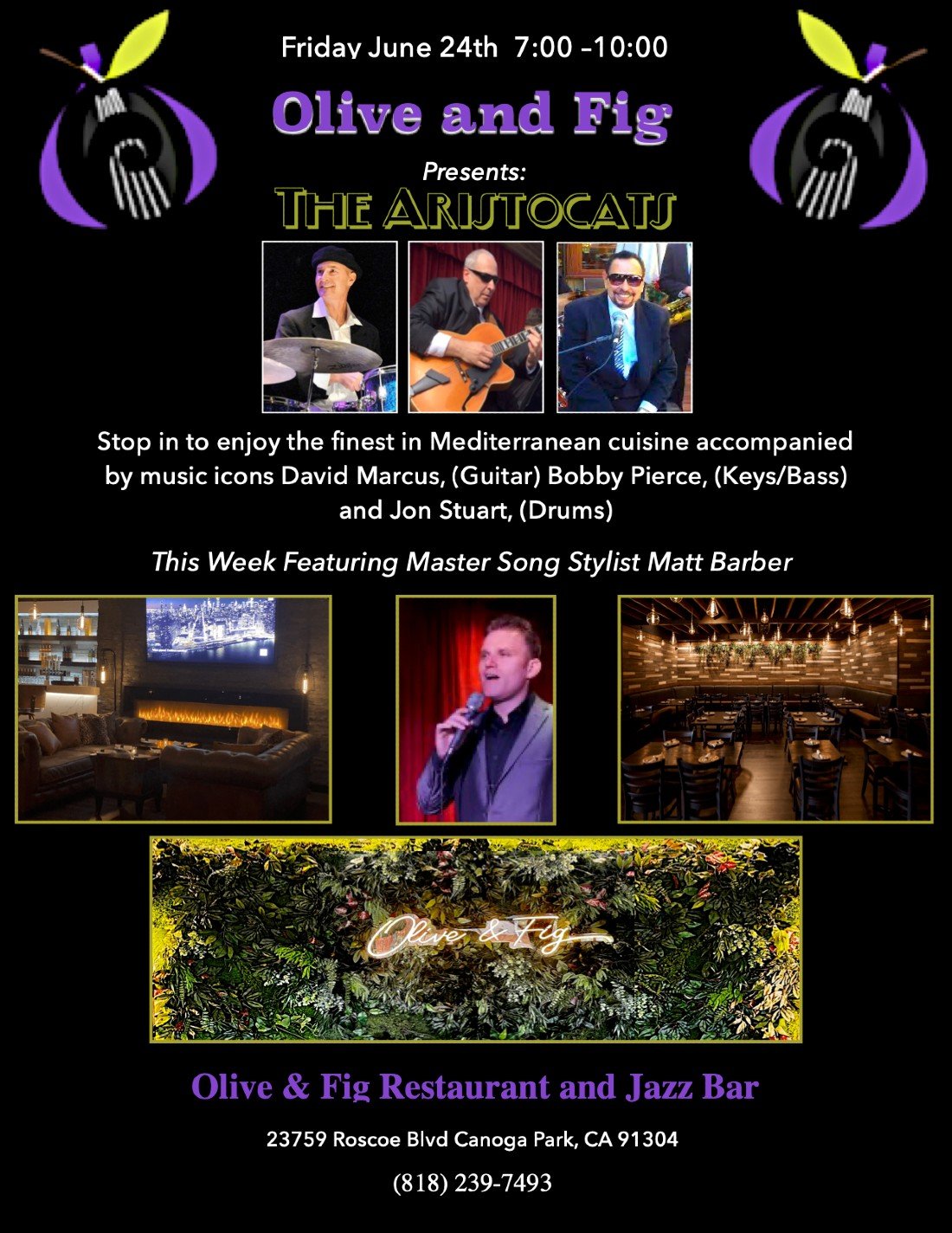 Matt Barber live at Olive and Fig featuring David Marcus and The