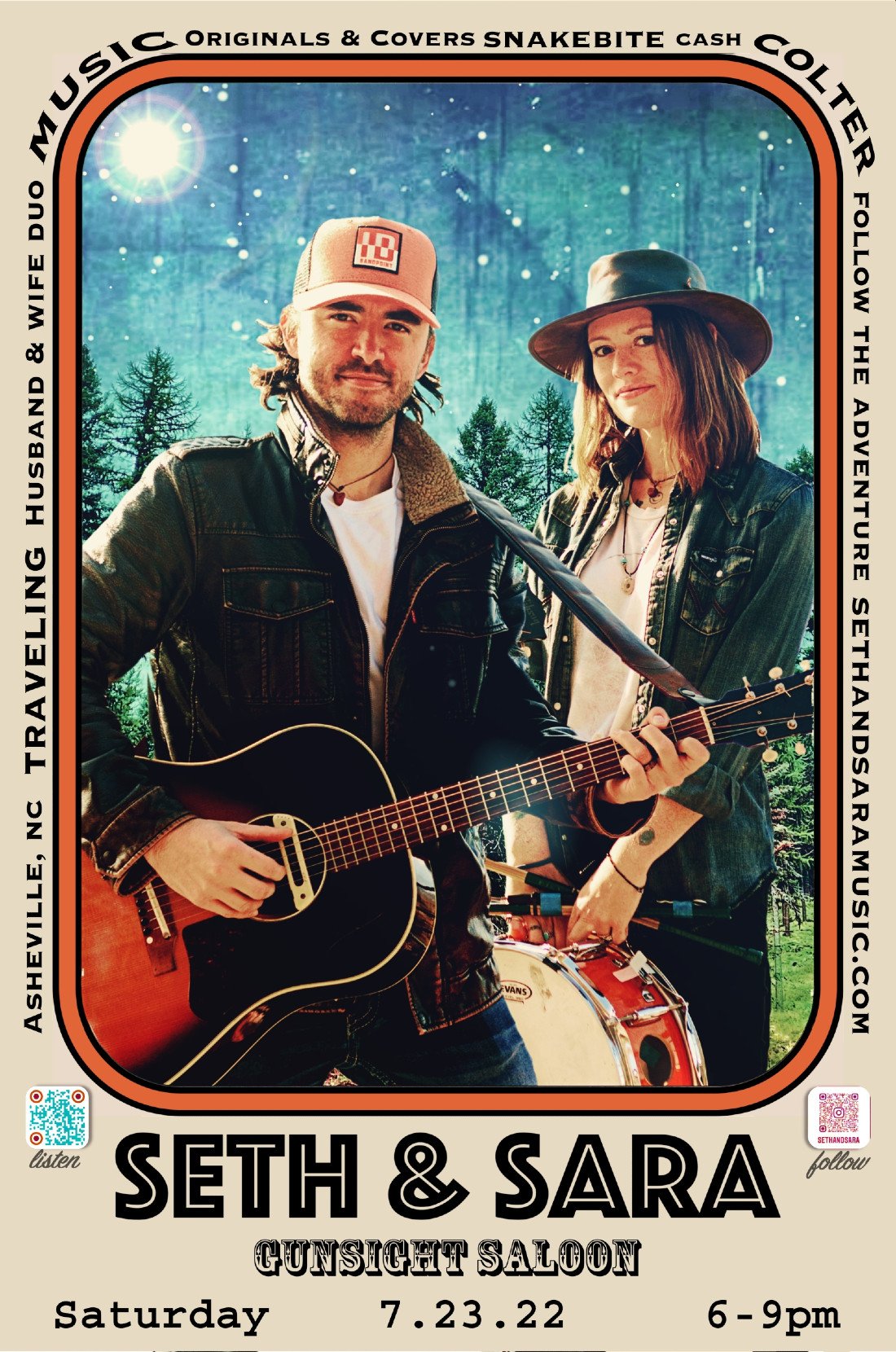 Seth and Sara LIve Music at Gunsight Saloon Tickets Gunsight Saloon