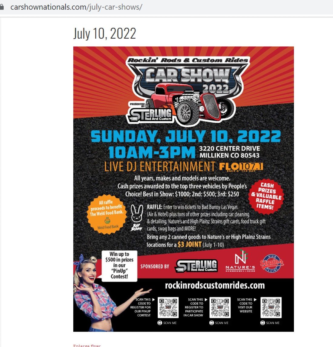 Rockin Rods & Custom Rides Tickets at Nature's of Milliken on 10th July ...