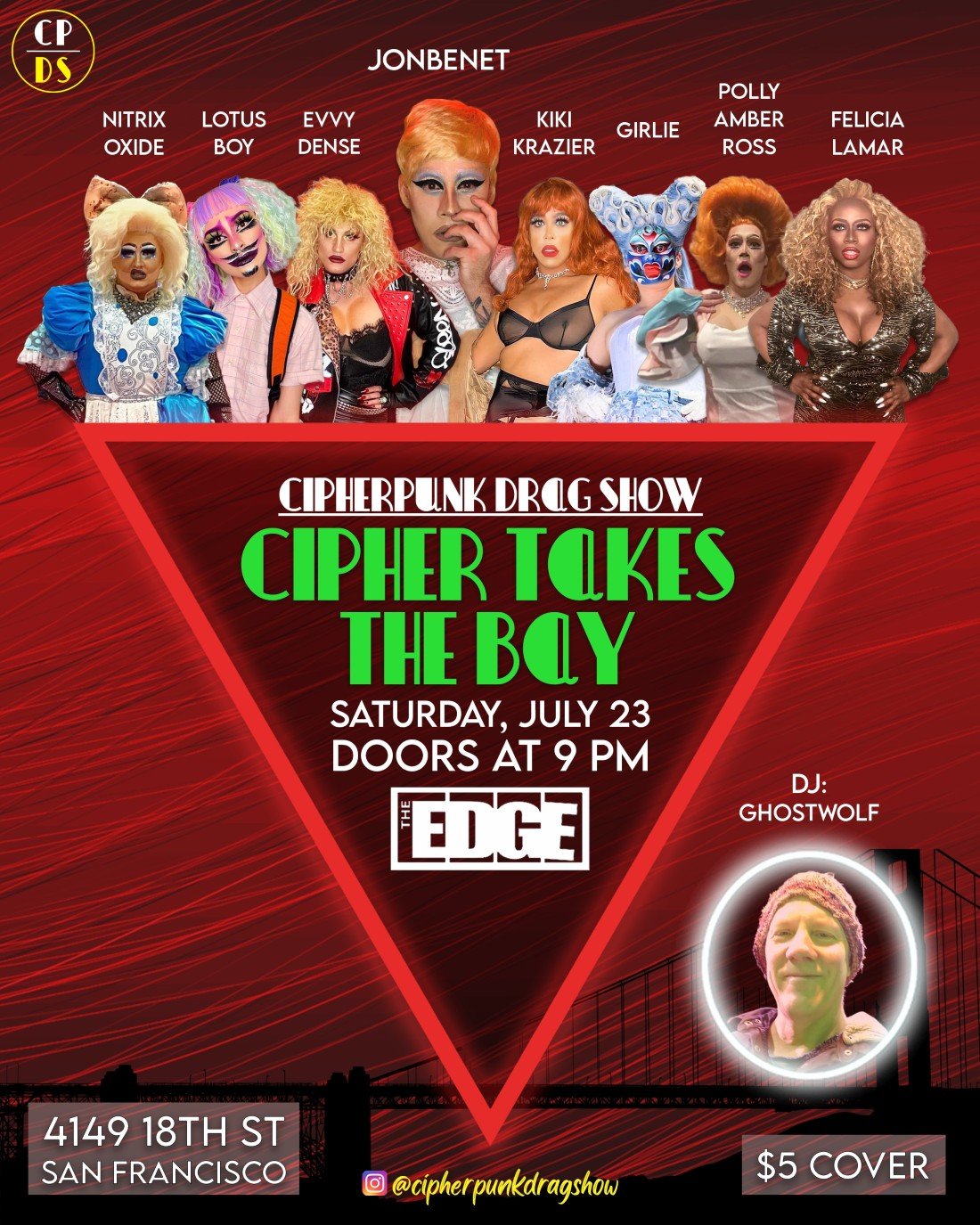 CipherPunk Drag Show Cipher Takes the Bay (2022) Tickets The Edge
