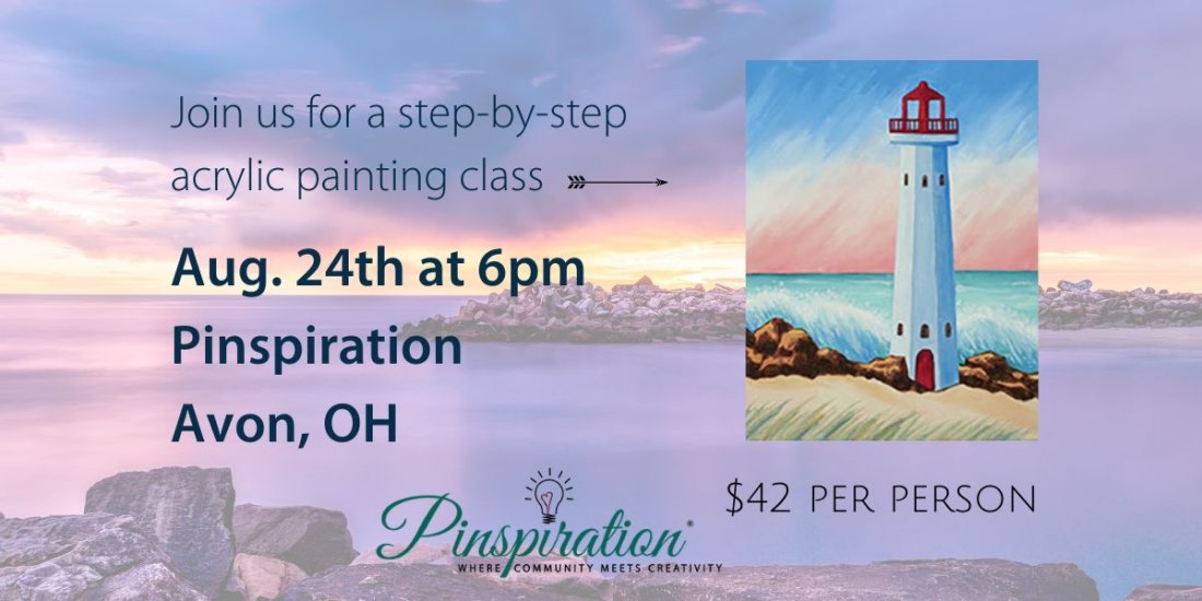 Acrylic Painting Class Coastal Lighthouse Tickets Pinspiration Avon