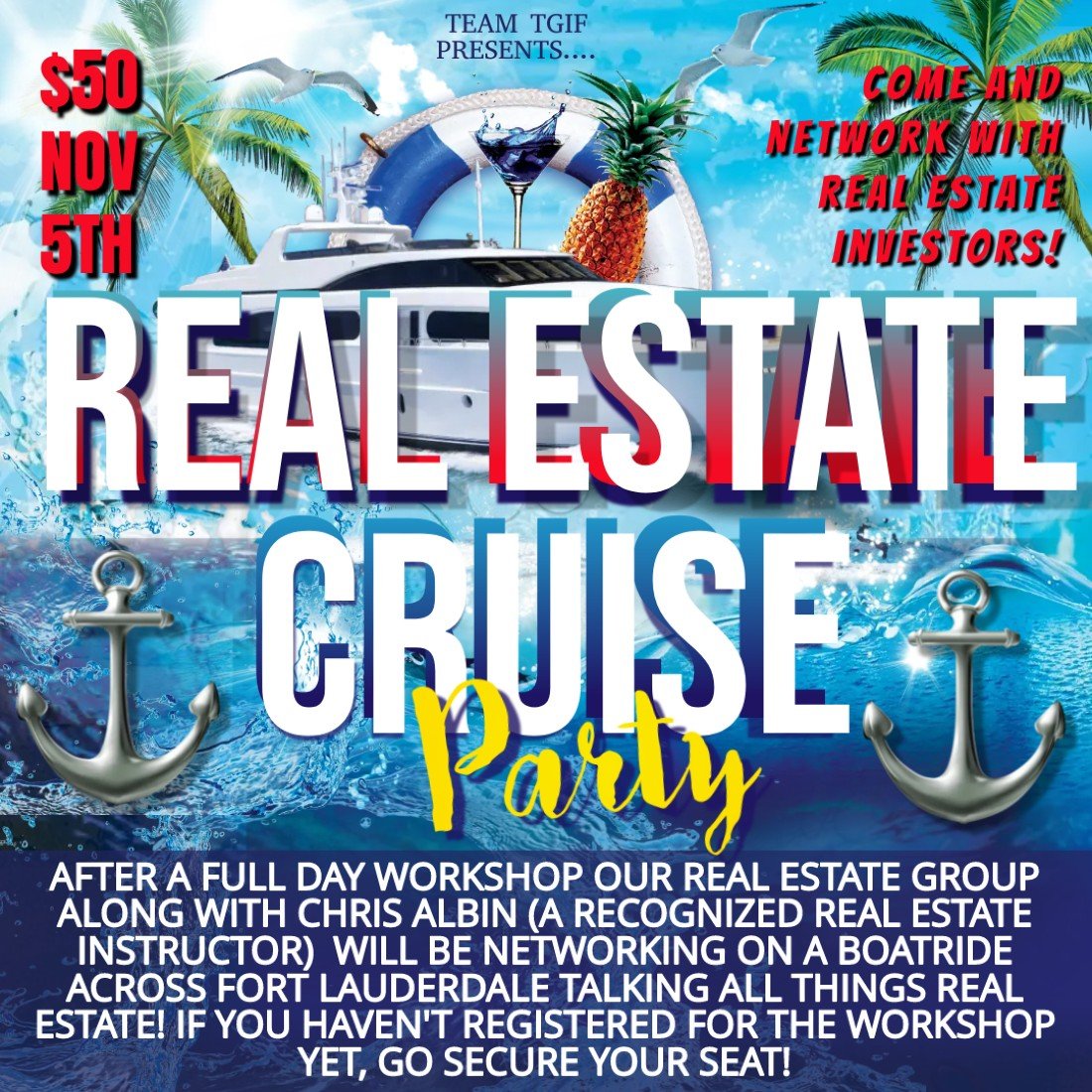 REAL ESTATE BOAT NETWORKING Tickets Marina Bay Marina, Fort