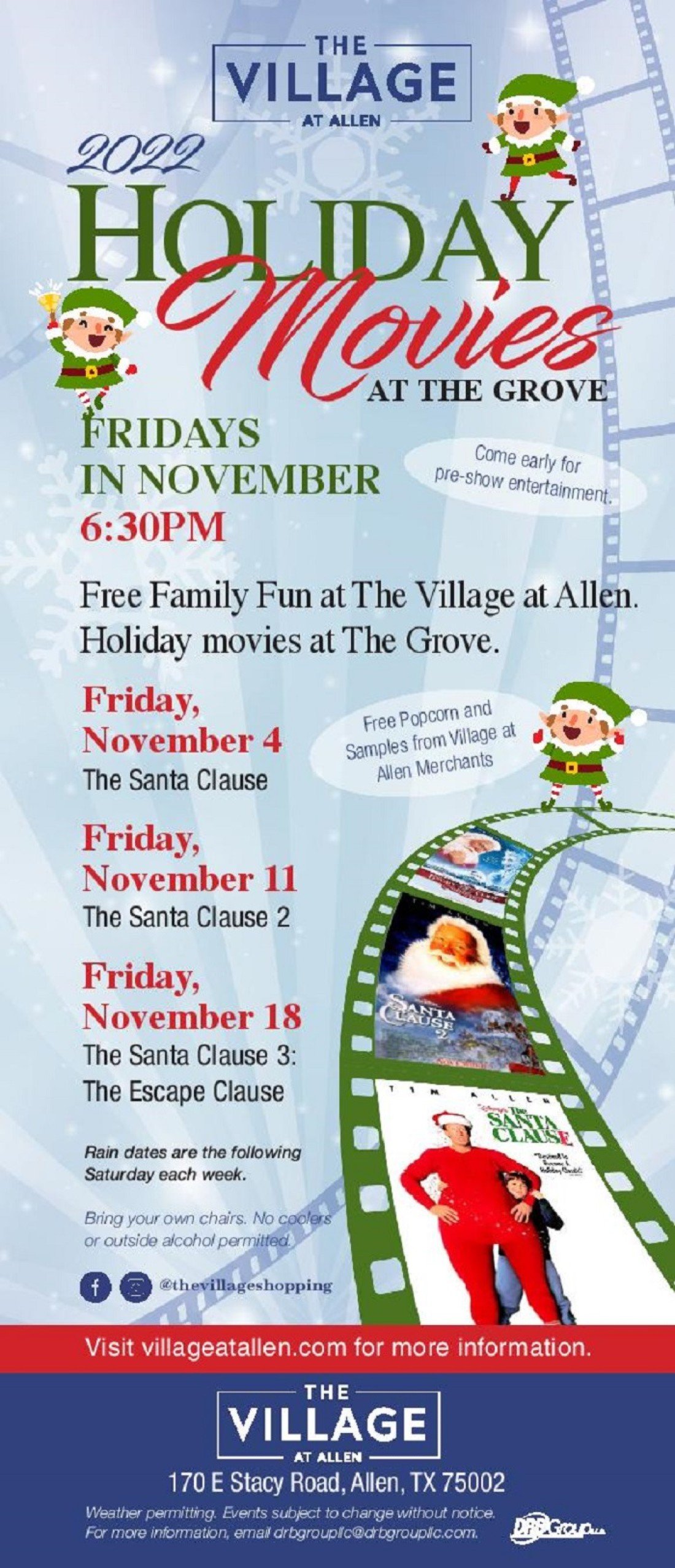 Holiday Movie Series at The Grove Tickets The Village at Allen