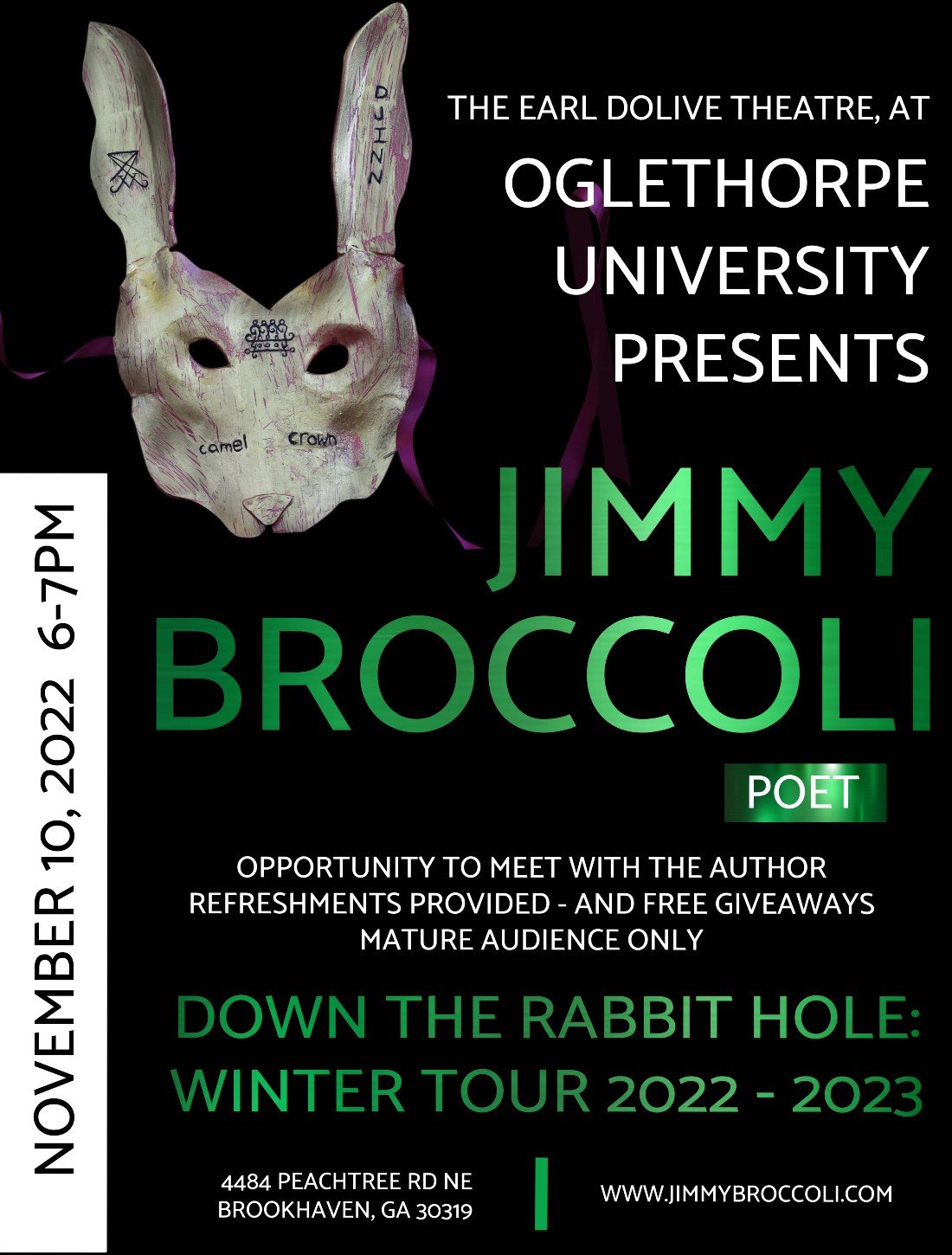 An Evening with Jimmy Broccoli Tickets Oglethorpe University, Atlanta