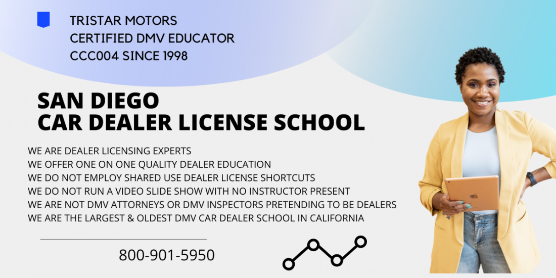 San Diego Car Dealer License School in Spanish Tickets San Diego Car