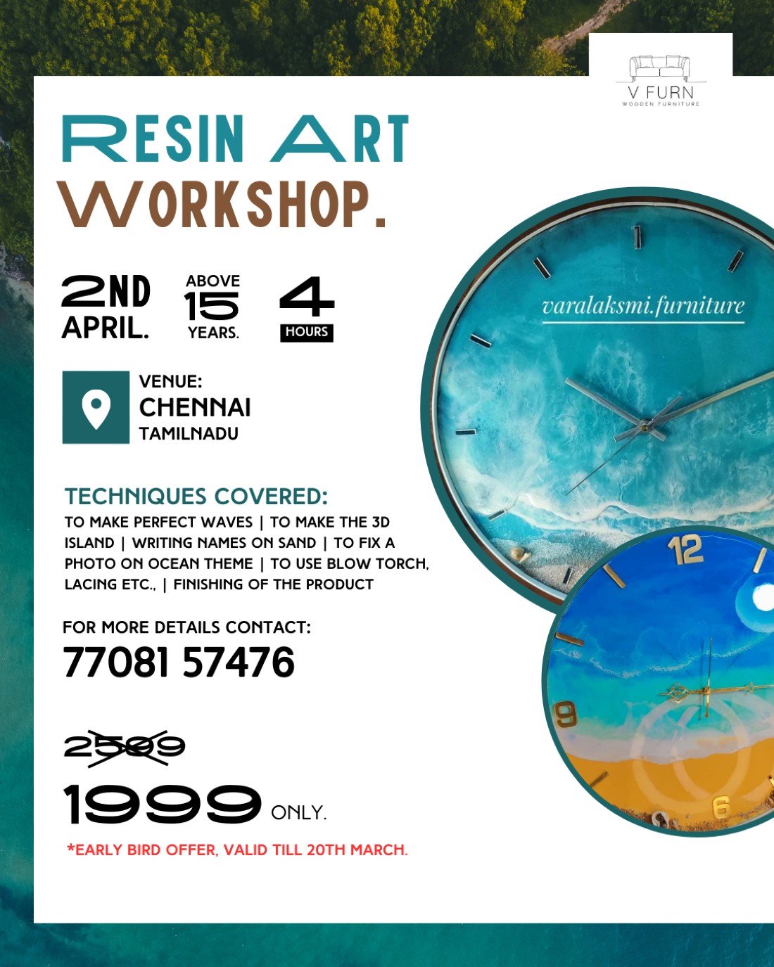 Resin Art Tickets Chennai April 2, 2023