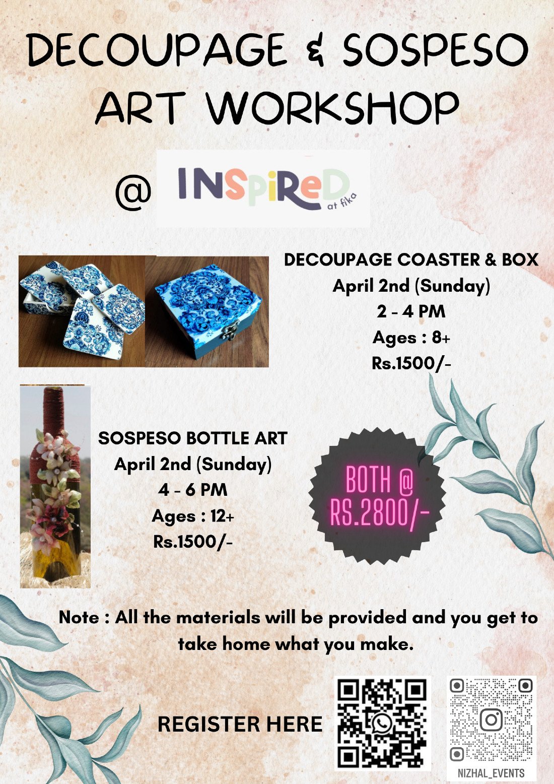 Decoupage & Sospeso Art Fika, Chennai, TN April 2, 2023