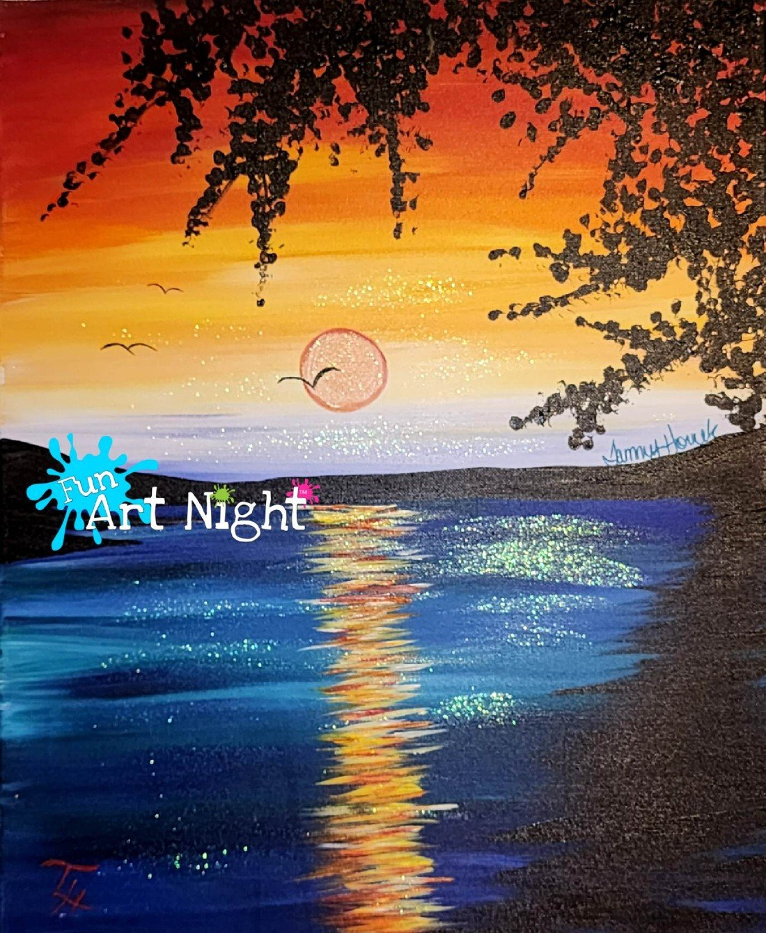 Fun Art Night: Sunset On The Lake at Uncle Pacos in Owasso!