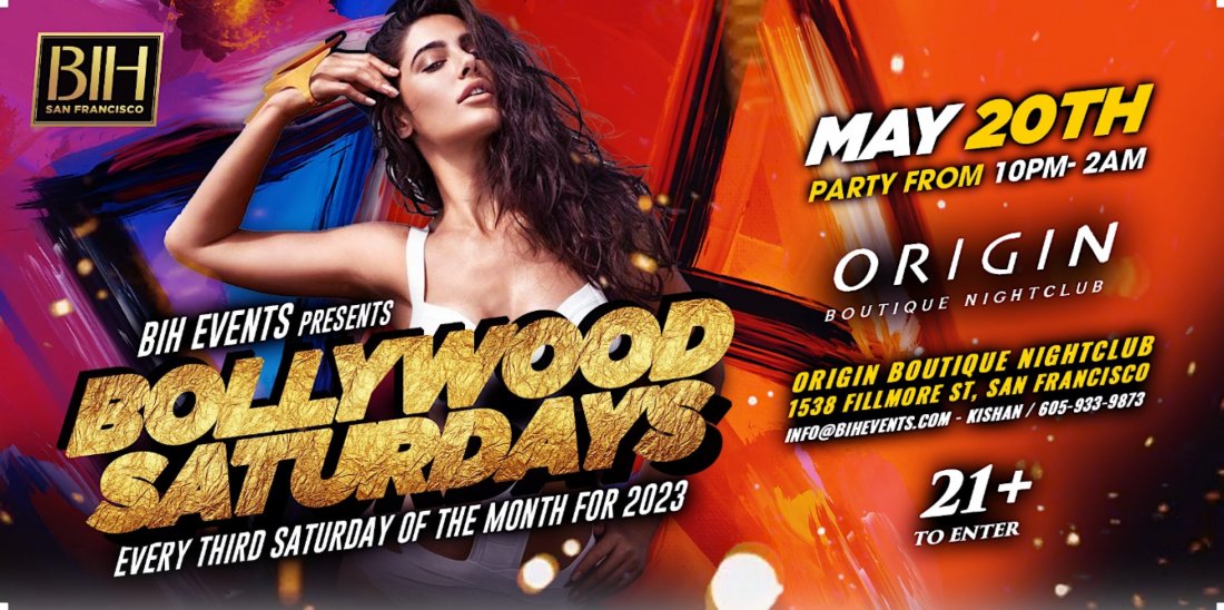Bollywood Saturdays: The biggest monthly Bollywood Night Origin SF
