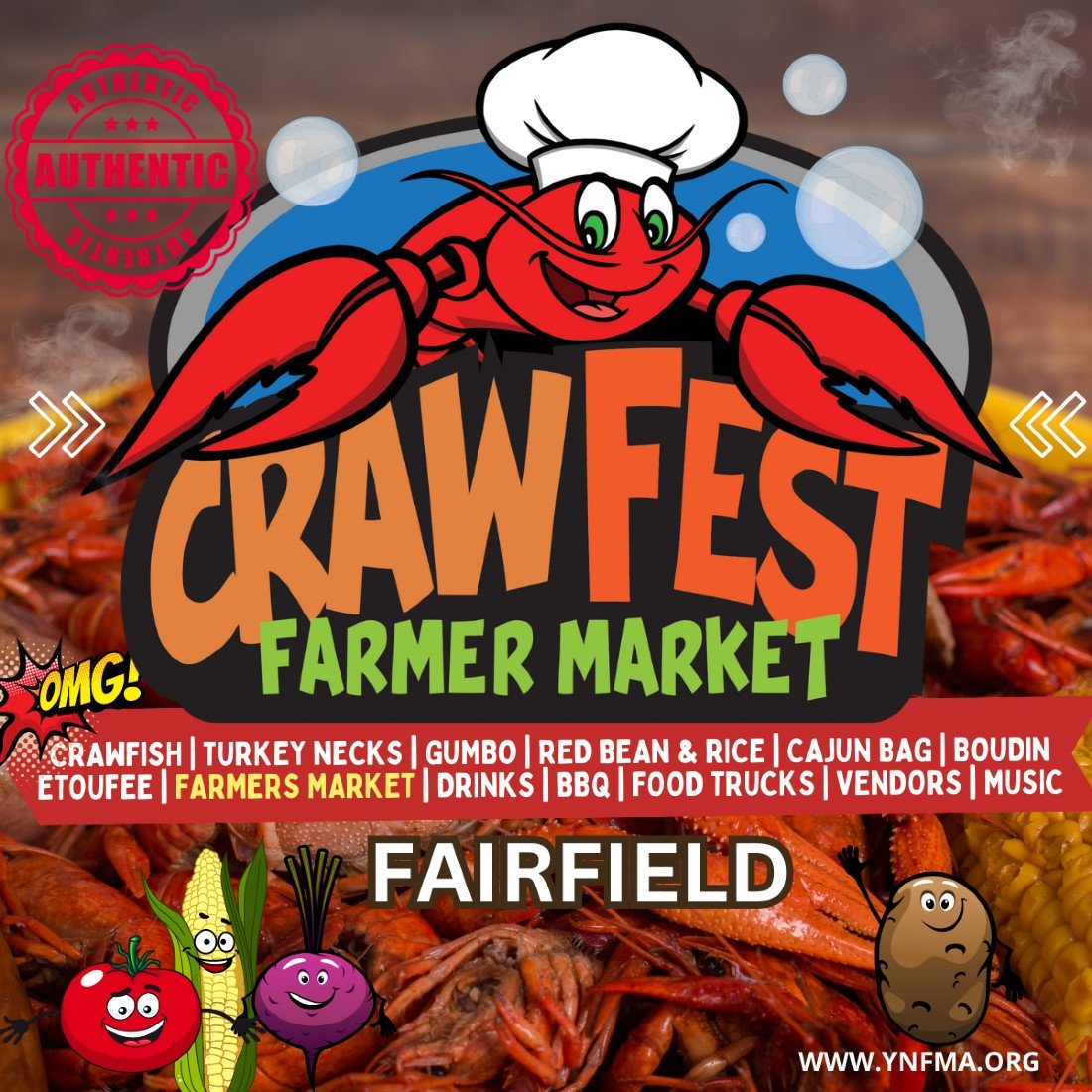 CRAWFEST FARMERS (CAJUN EXPLOSION) MARKET- FAIRFIELD PLAZA