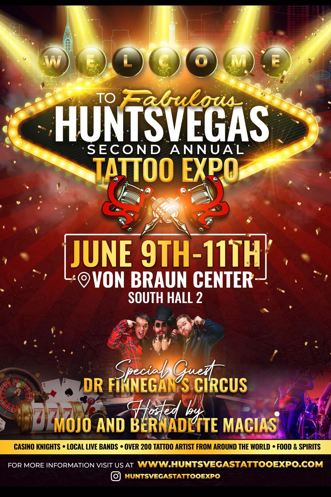 Huntsvegas Tattoo Expo 2023 VBC South Hall, Huntsville, AL June 9