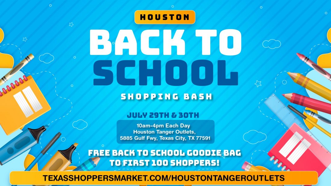 Houston back to school shopping bash tickets tanger outlets houston