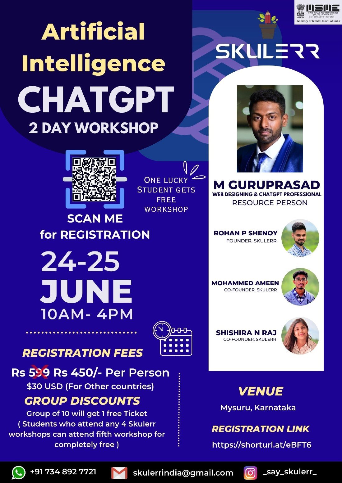 2 Days workshop on Artificial Intelligence and CHATGPT 2023, SKULERR ...