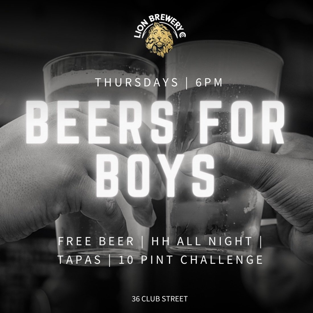 Beer for Boys at Lion Brewery Co. Tickets Lion Brewery Co, Singapore, SG July 28, 2023