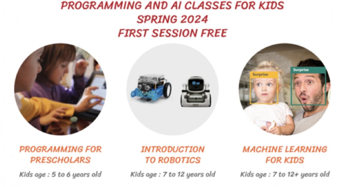 Spring 2024 - Programming and AI Classes for Children Tickets | Rue ...