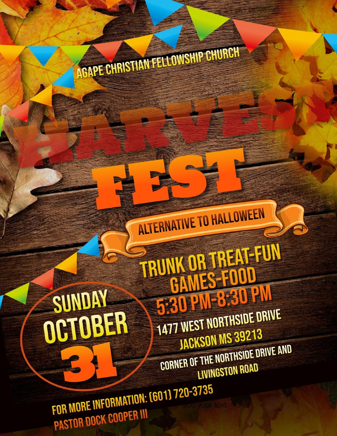Agape Christian Fellowship Church Harvest Fest 2024 Tickets 1477 West