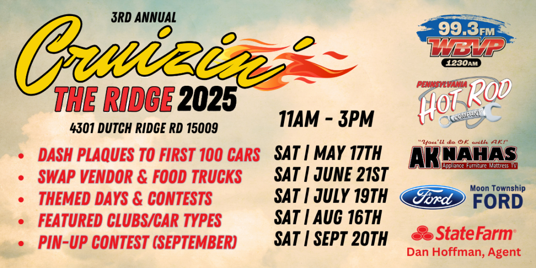 3rd Annual Cruizin' the Ridge Car Cruise series