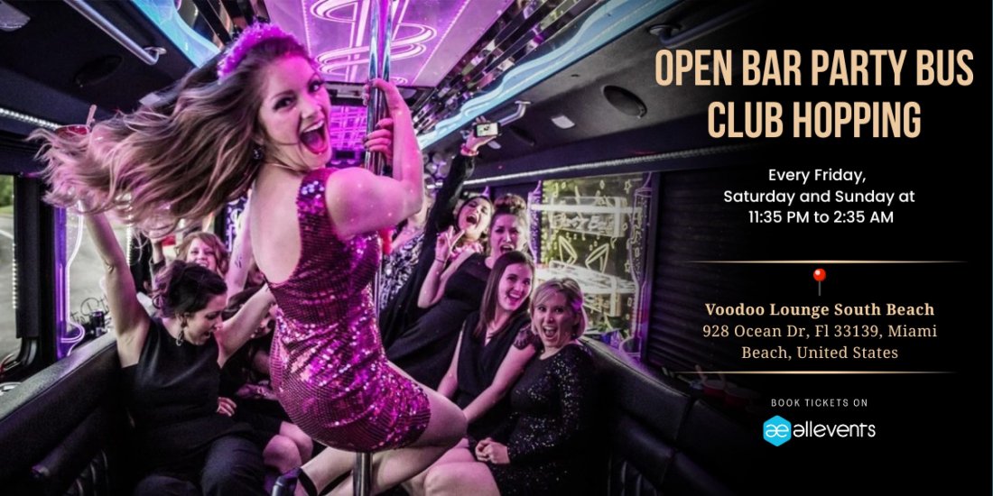 Open Bar Party Bus Club Hopping