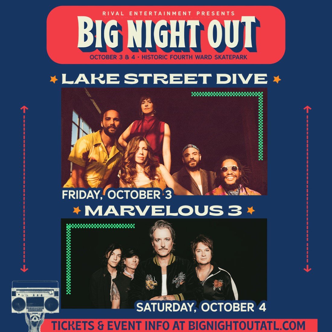 Rival Entertainment Presents Big Night Out Featuring Lake Street Dive and Marvelous 3