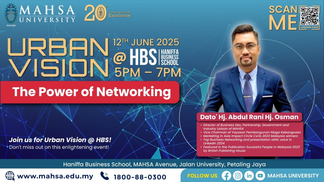 Urban Vision 12th June 2025 : The Power of Networking