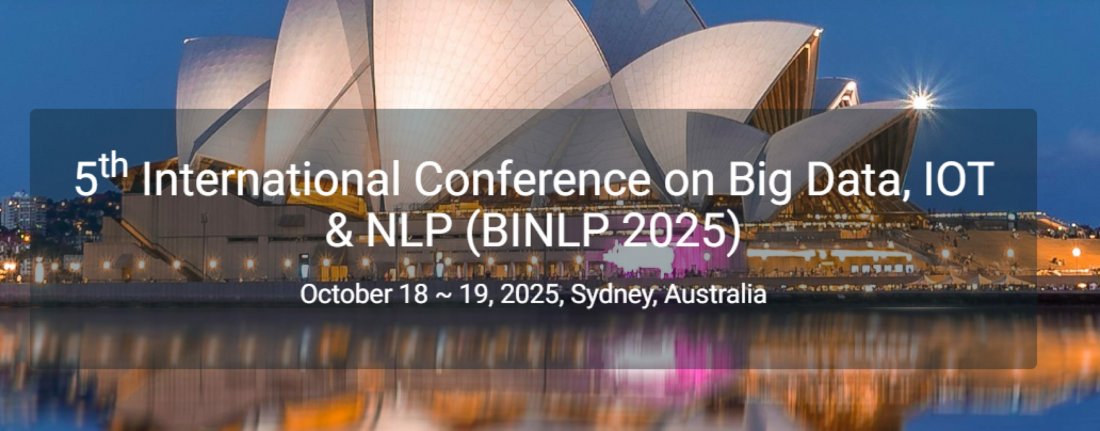 5th International Conference on Big Data, IOT & NLP (BINLP 2025)
