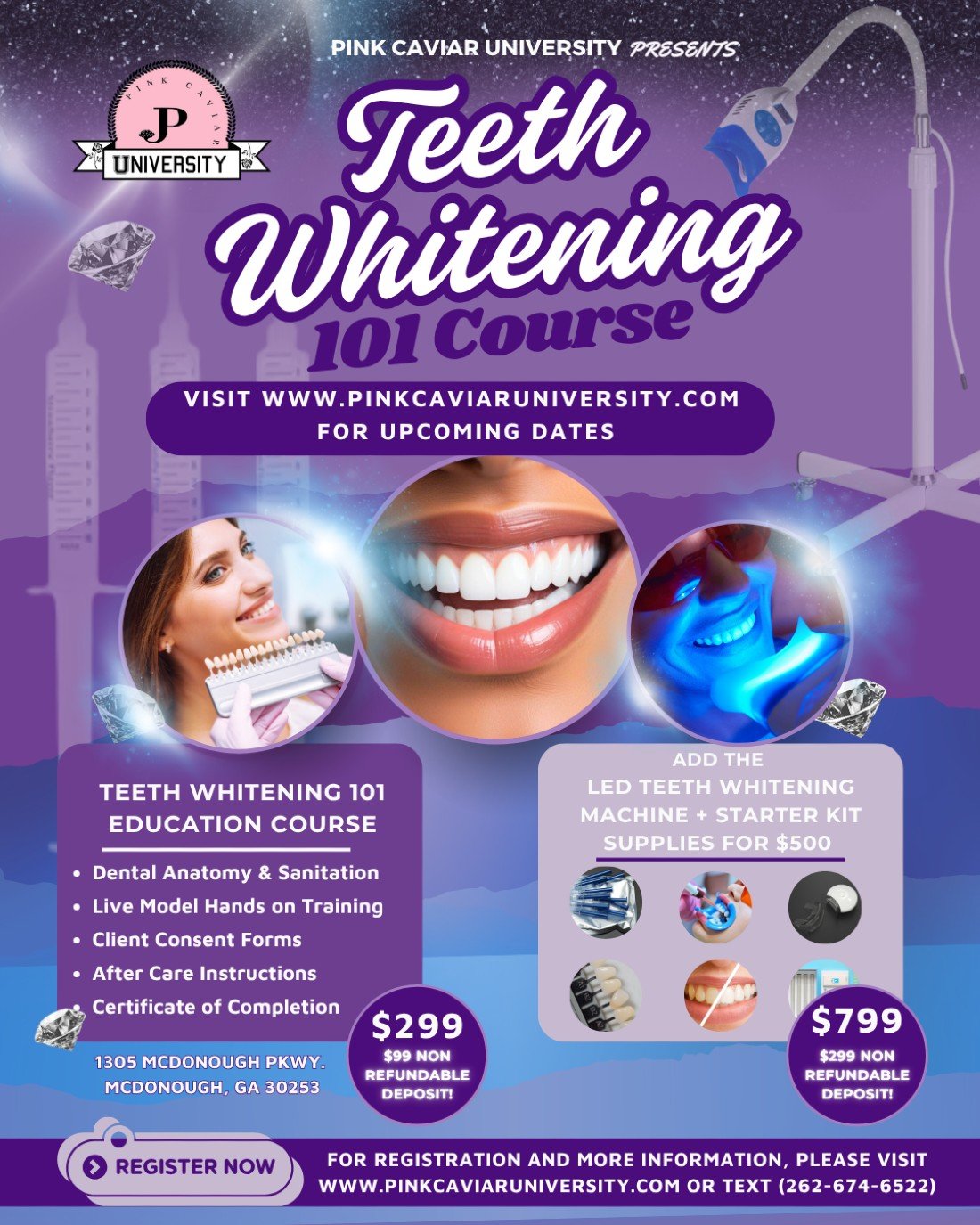 Teeth Whitening 101 Educational Course $299