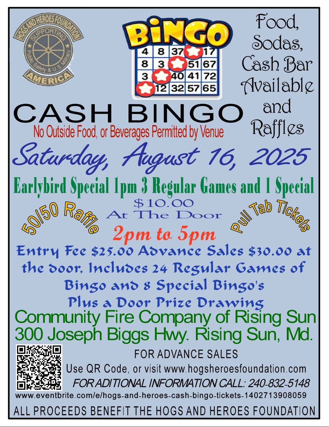 The Hogs and Heroes Charity BINGO