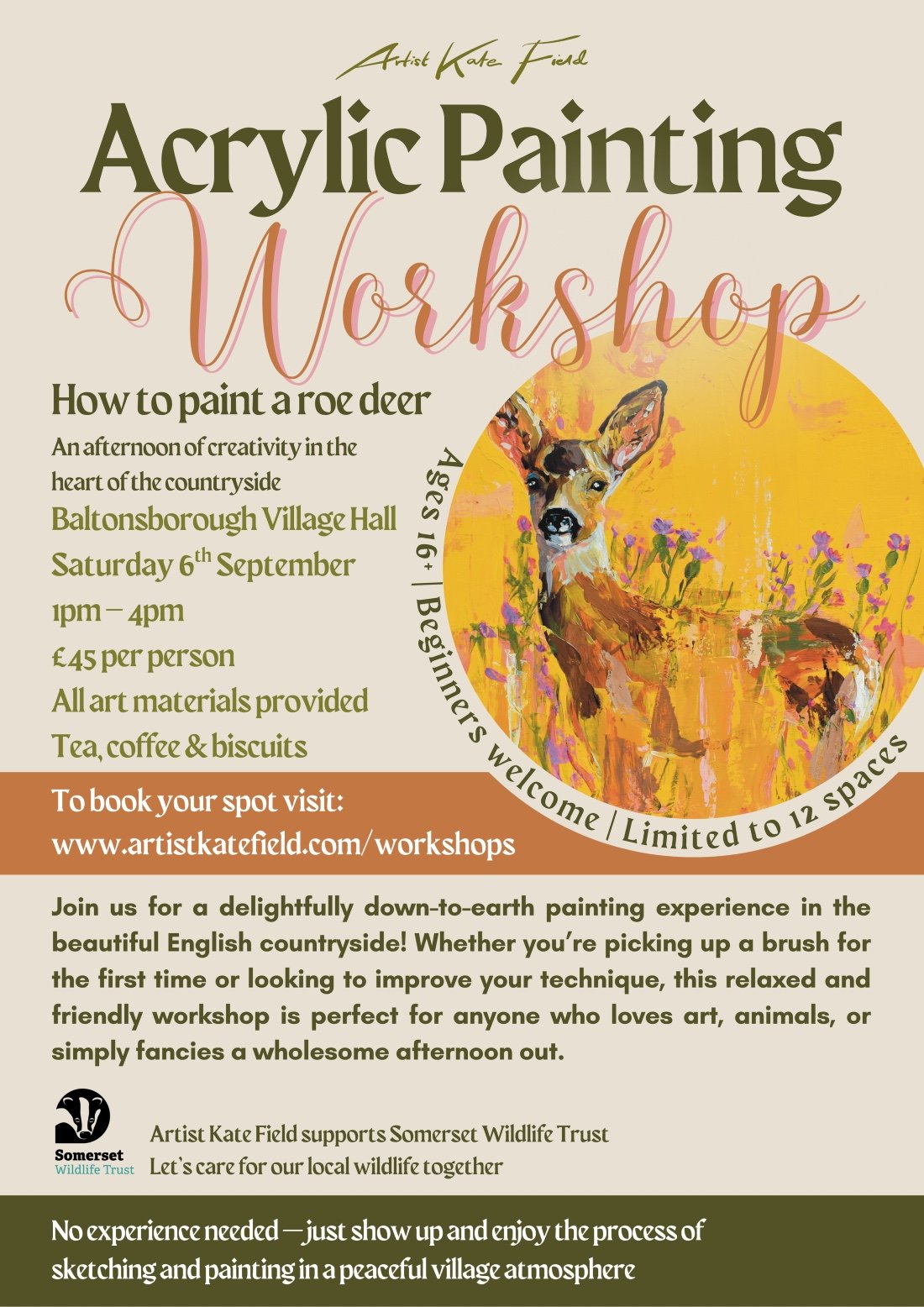 How to paint a roe deer