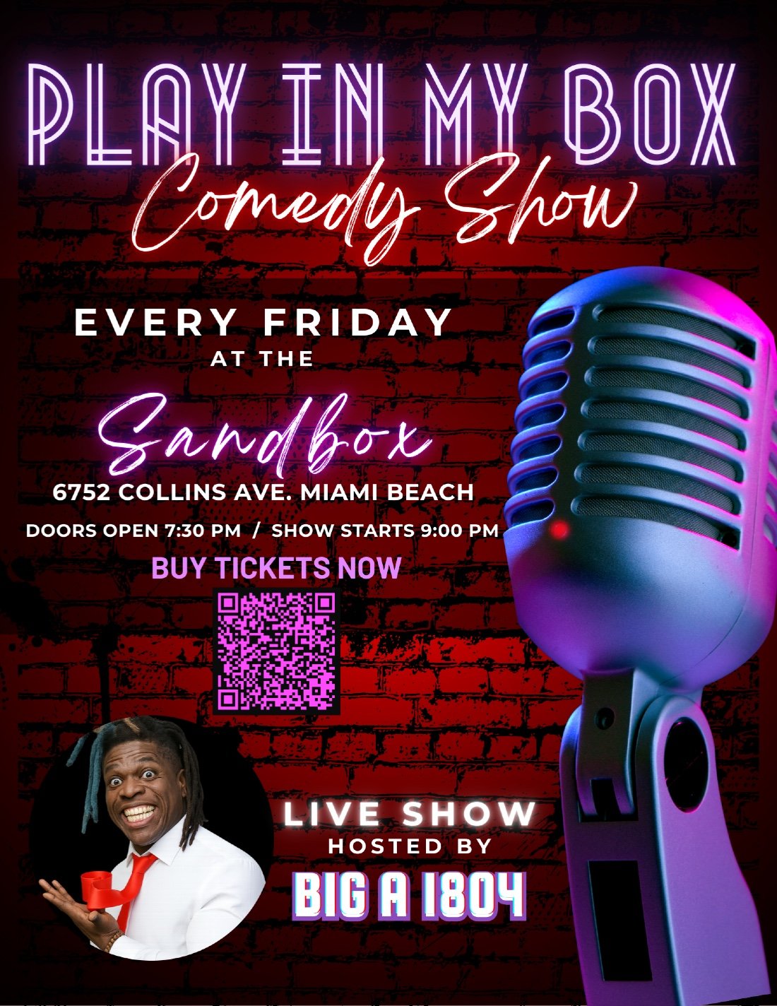 Play in my box comedy show