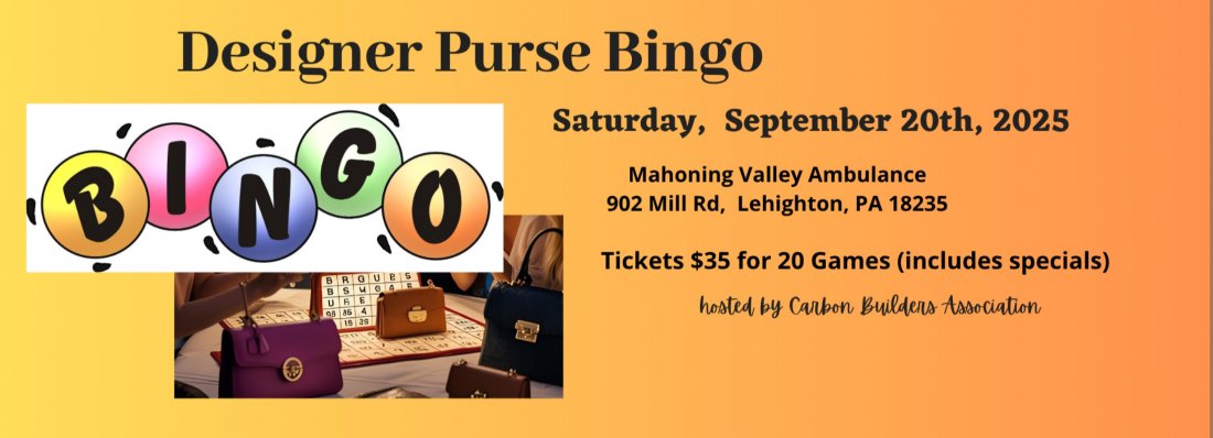 Fall Designer Purse Bingo
