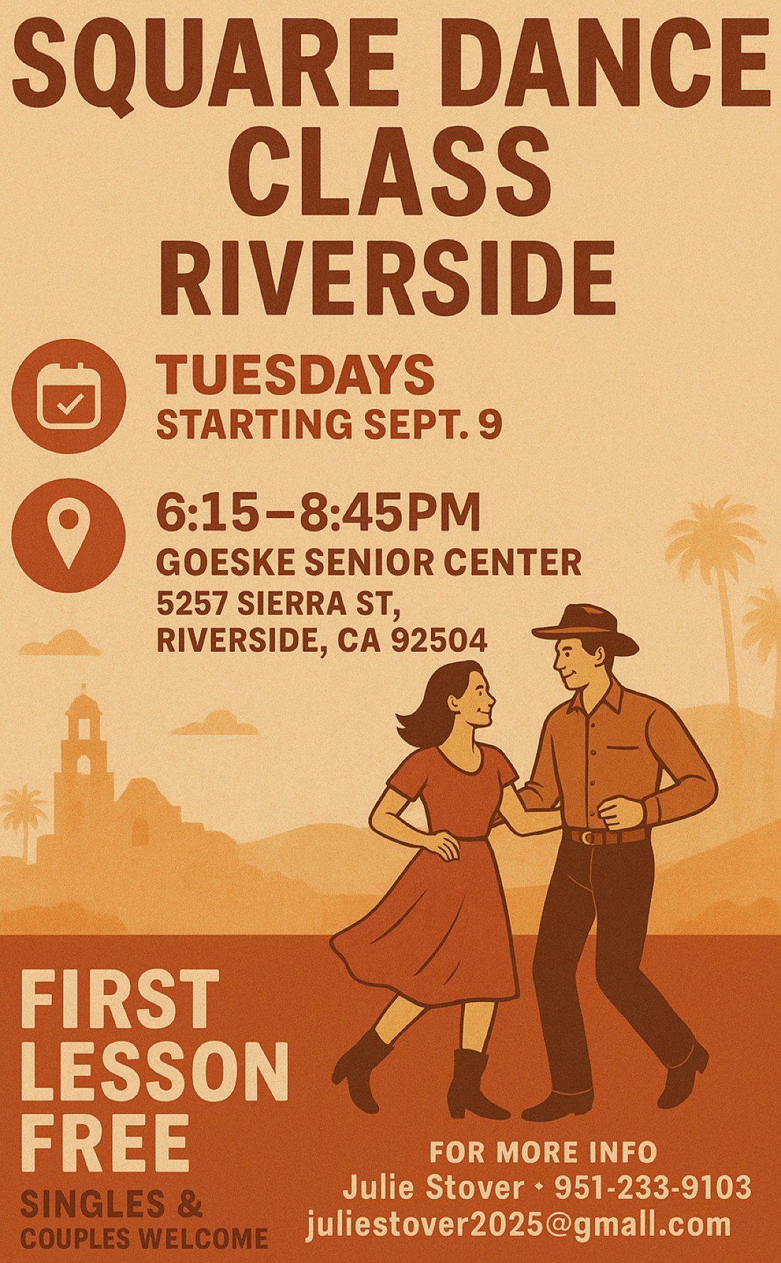 New Square Dance Class in Riverside, California - September 9th 2025
