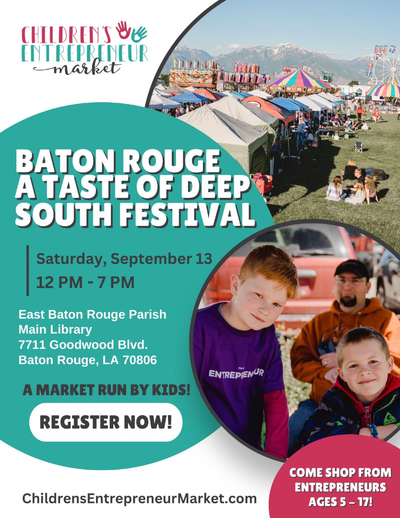 Children's Entrepreneur Markets Baton Rouge at Taste of the Deep South Festival