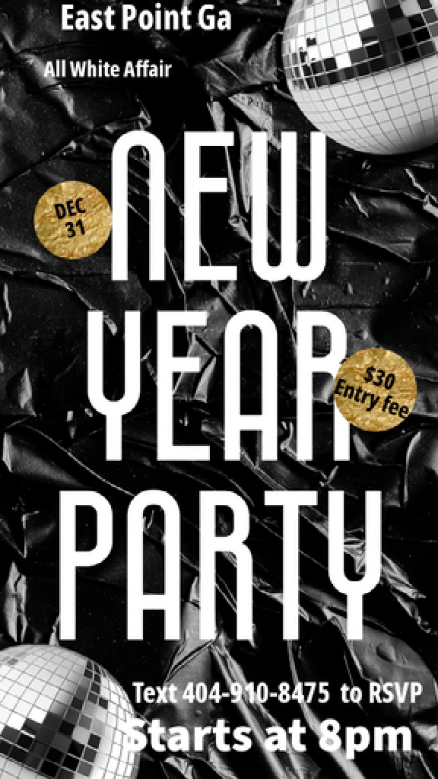 new years party 2026 all white affair