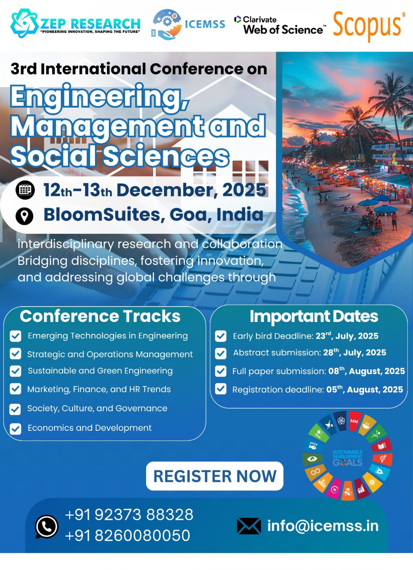 3rd International Conference on Engineering, Management and Social Sciences