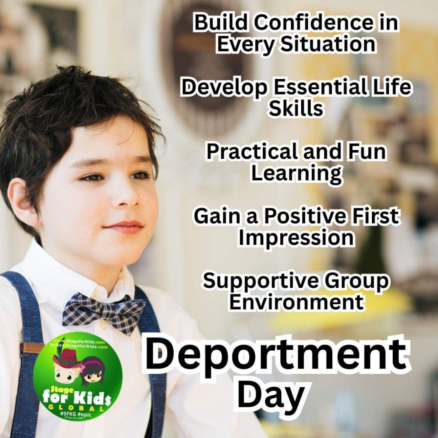 Deportment Day - Workshop for Kids