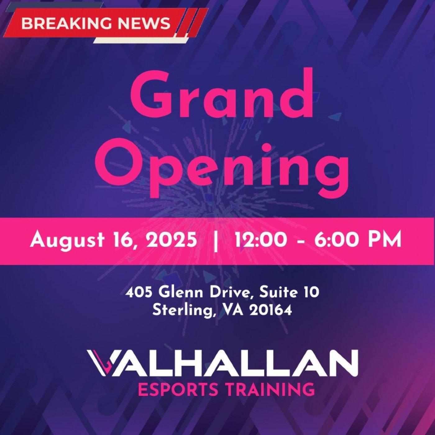 Grand Opening for Valhallan Esports Training Sterling