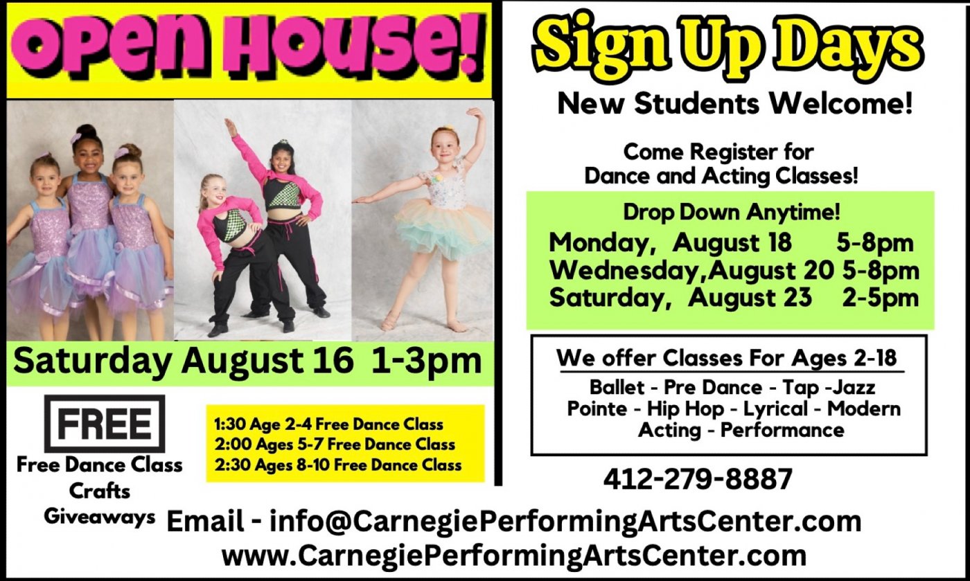 Open House at Carnegie Performing Arts Center