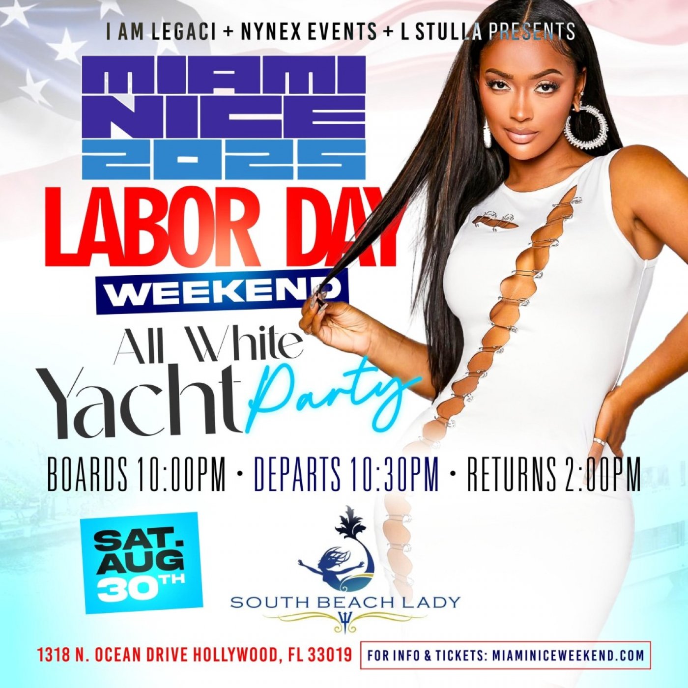 MIAMI NICE 2025: All White Yacht Party \u2013 Labor Day Weekend Turn Up!