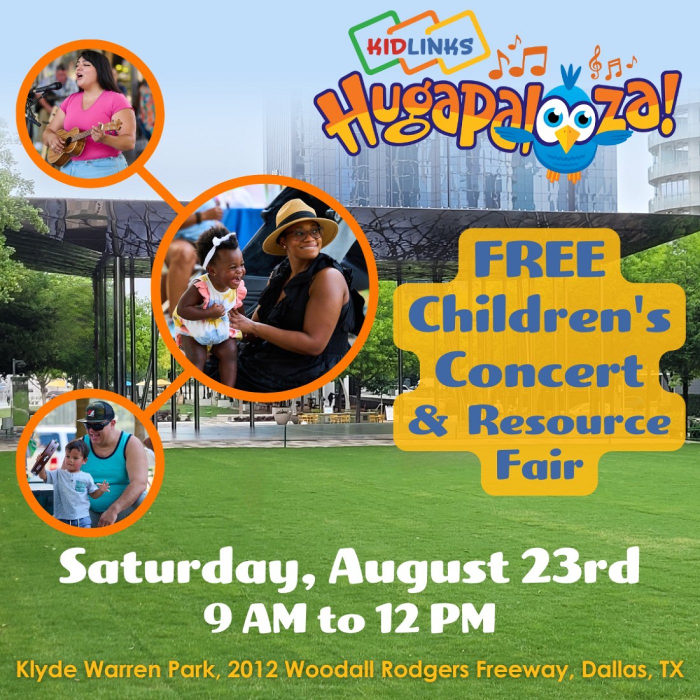 2025 Hugapalooza at Klyde Warren Park-FREE Children\u2019s Concert & Resource Fair