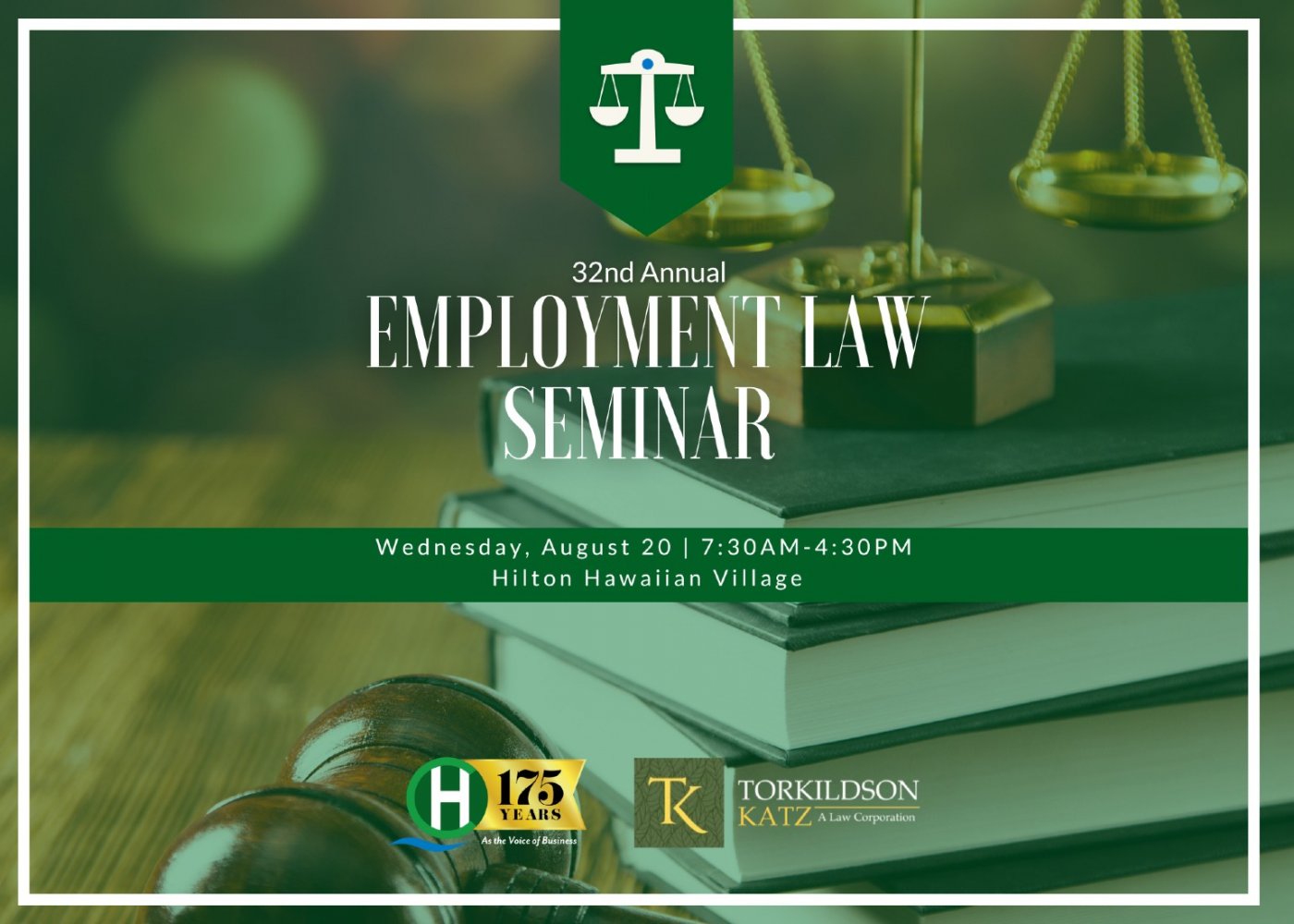 32nd Annual Employment Law Seminar presented by Torkildson Katz