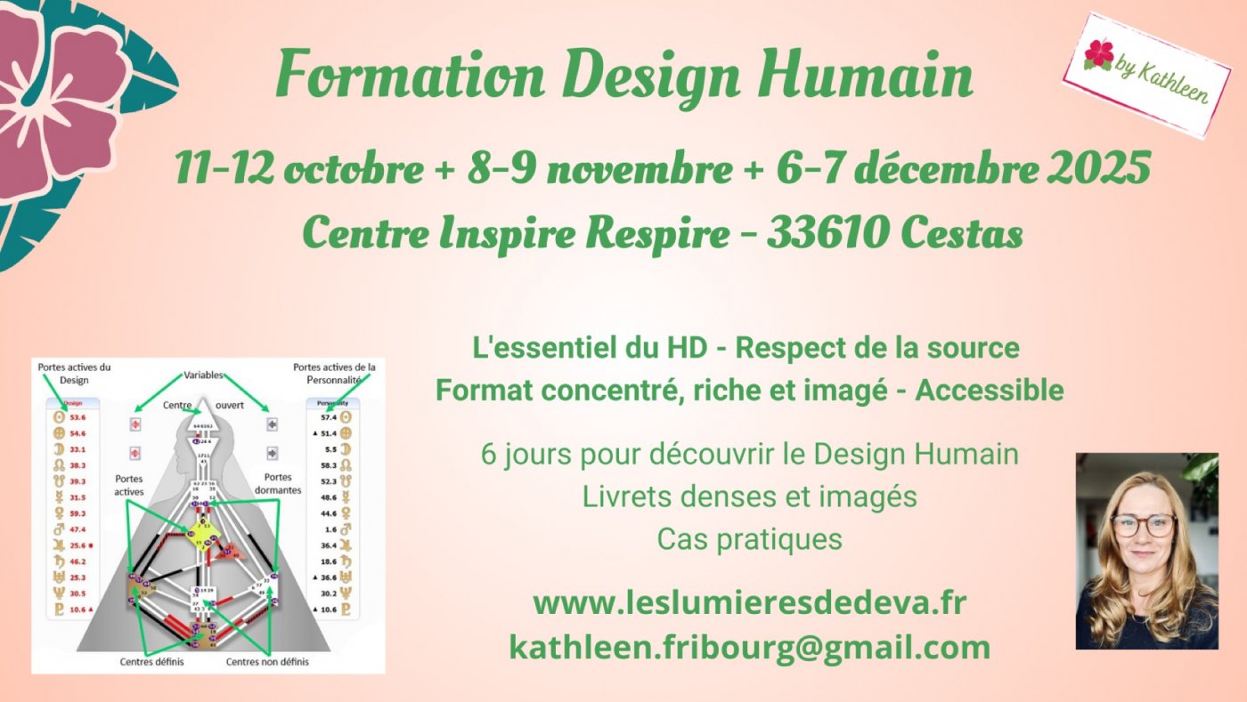 Formation D\u00e9couverte du Design Humain \u00e0 Bordeaux