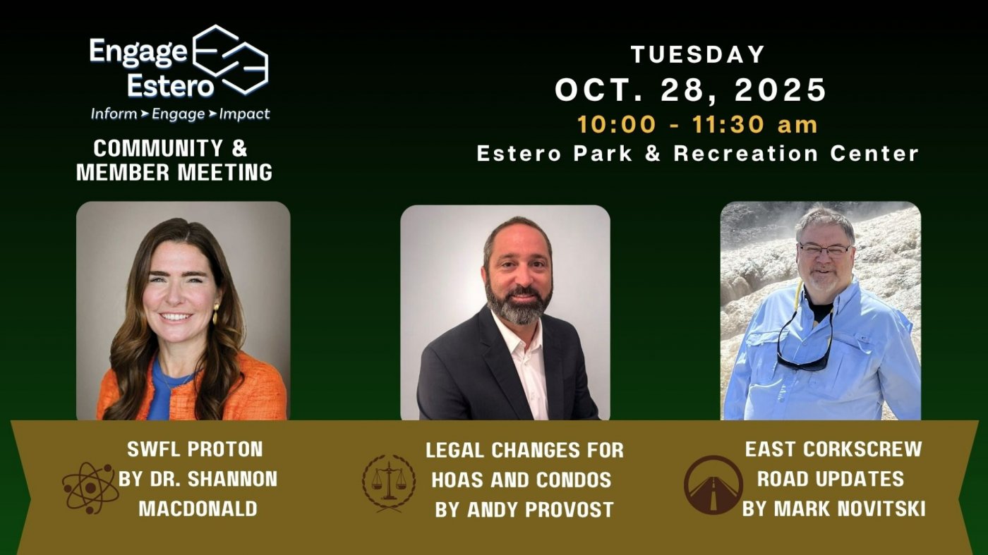 October Engage Estero Community and Member Meeting