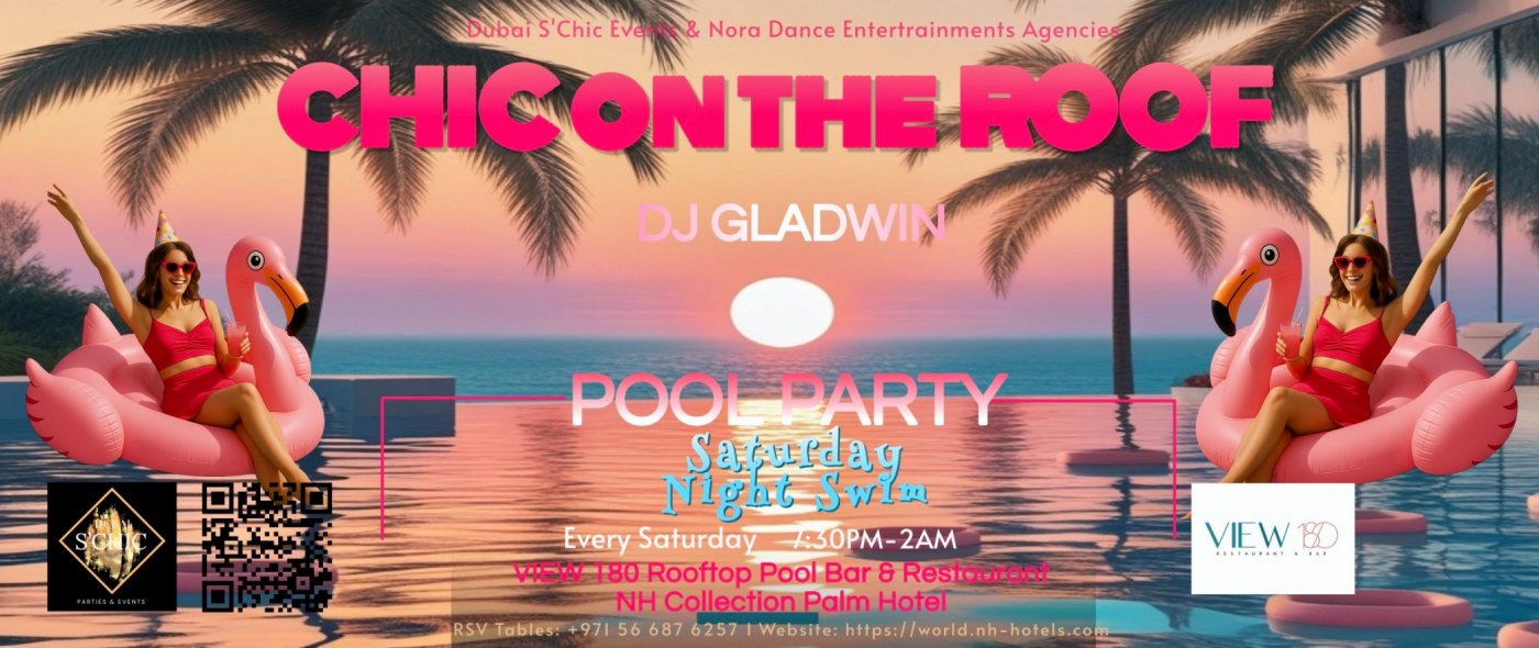 \ud83d\udca6\ud83c\udf34CHIC ON THE ROOF\ud83d\udca6\ud83c\udf34 Saturday Night Swim | Pool Party