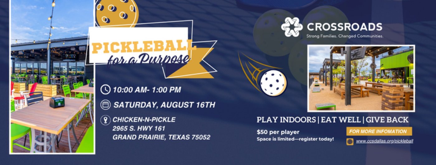 Crossroads Community Services - Battle of the Paddles - Pickleball Community Fundraiser