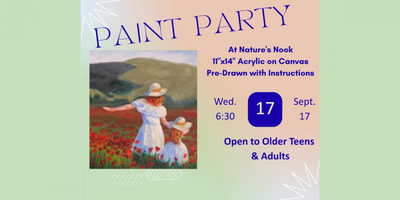 Sept. 17 Paint Party at Nature's Nook