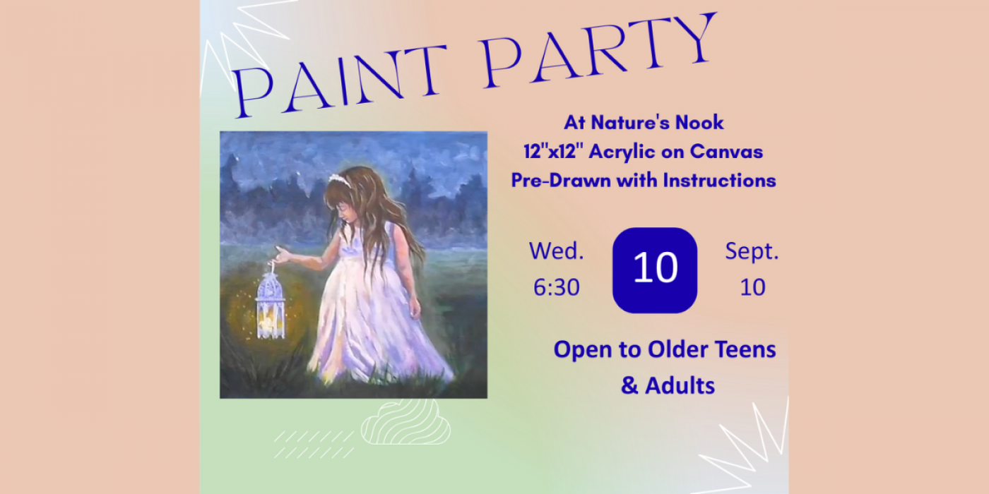 Sept. 10 Paint Party at Nature's Nook